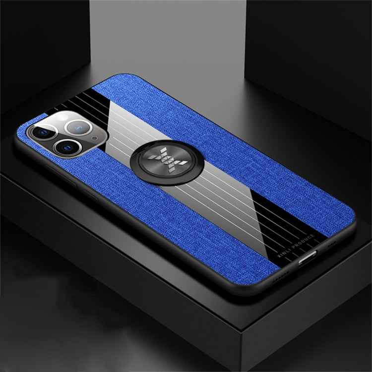 XINLI Stitching Cloth Textue Shockproof TPU Protective Case with Ring Holder