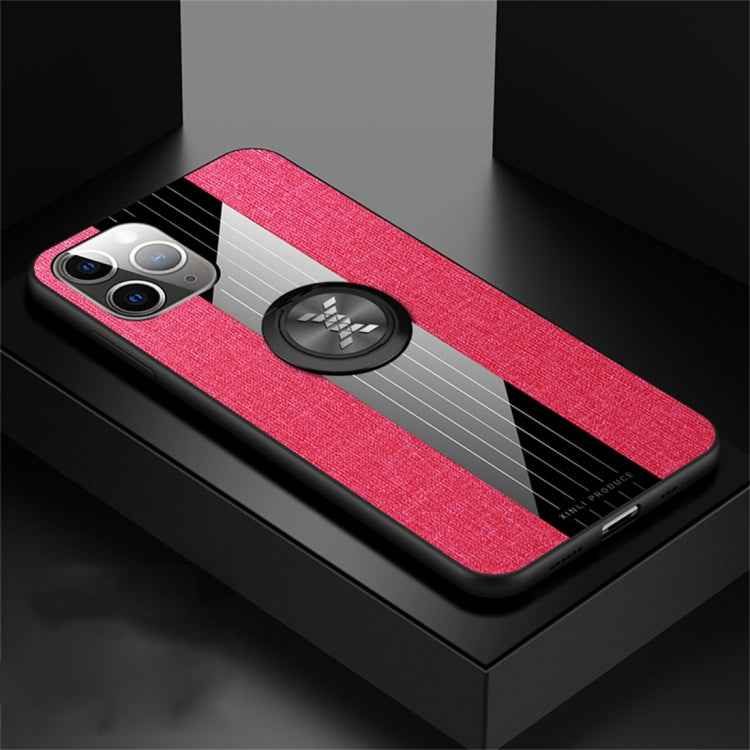 XINLI Stitching Cloth Textue Shockproof TPU Protective Case with Ring Holder