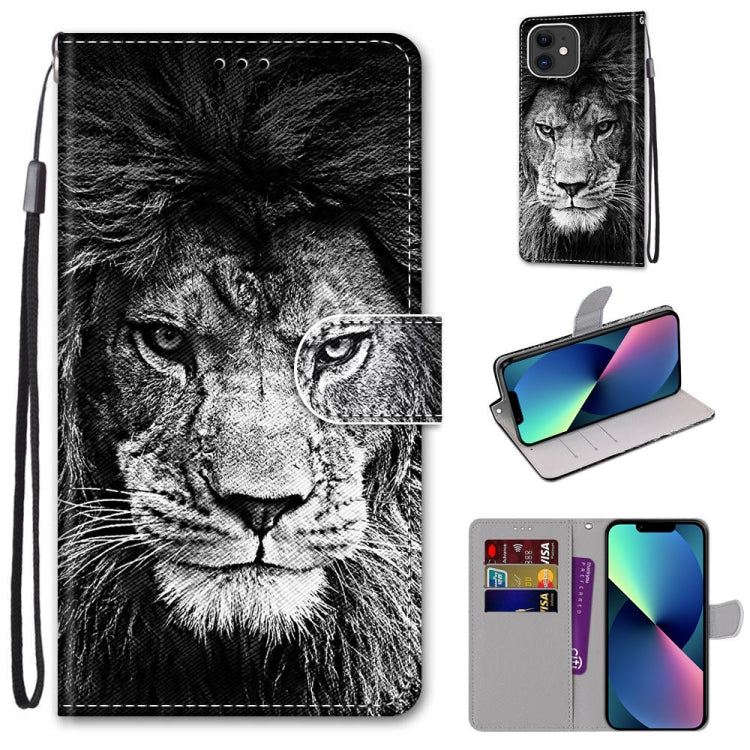 Coloured Drawing Cross Texture Horizontal Flip PU Leather Case with Holder & Card Slots & Wallet & Lanyard, For iPhone 13 mini, For iPhone 13