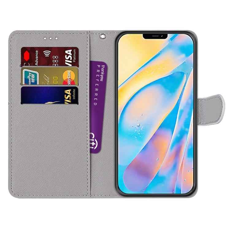 Coloured Drawing Cross Texture Horizontal Flip PU Leather Case with Holder & Card Slots & Wallet & Lanyard, For iPhone 13 Pro, For iPhone 13 Pro Max