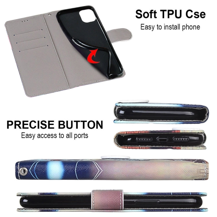 Coloured Drawing Cross Texture Horizontal Flip PU Leather Case with Holder & Card Slots & Wallet & Lanyard, For iPhone 13 Pro, For iPhone 13 Pro Max