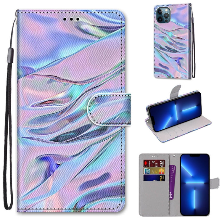 Coloured Drawing Cross Texture Horizontal Flip PU Leather Case with Holder & Card Slots & Wallet & Lanyard, For iPhone 13 Pro, For iPhone 13 Pro Max