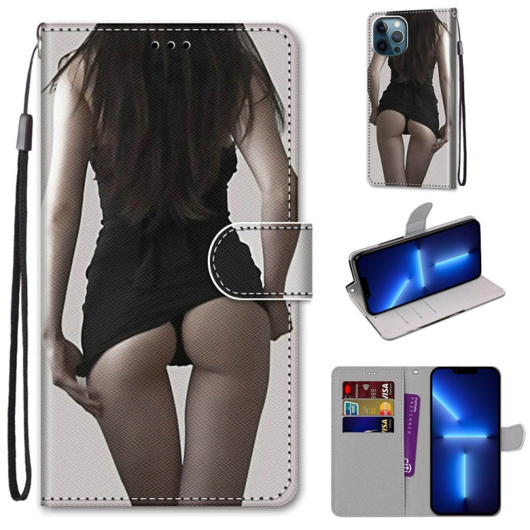 Coloured Drawing Cross Texture Horizontal Flip PU Leather Case with Holder & Card Slots & Wallet & Lanyard, For iPhone 13 Pro, For iPhone 13 Pro Max