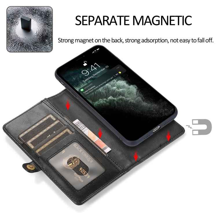 Strong Magnetic Detachable Horizontal Flip Leather Case with Card Slots & Wallet, For iPhone 13, For iPhone 13 Mini, For iPhone 13 Pro, For iPhone 13 Pro Max