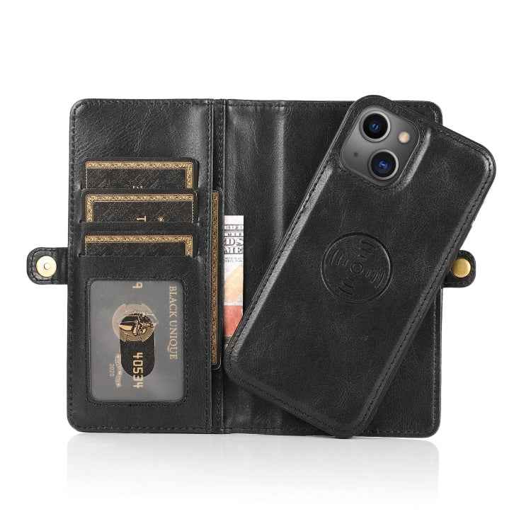 Strong Magnetic Detachable Horizontal Flip Leather Case with Card Slots & Wallet, For iPhone 13, For iPhone 13 Mini, For iPhone 13 Pro, For iPhone 13 Pro Max