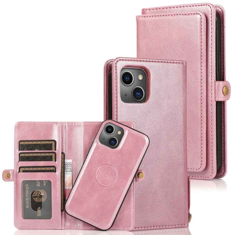 Strong Magnetic Detachable Horizontal Flip Leather Case with Card Slots & Wallet, For iPhone 13, For iPhone 13 Mini, For iPhone 13 Pro, For iPhone 13 Pro Max