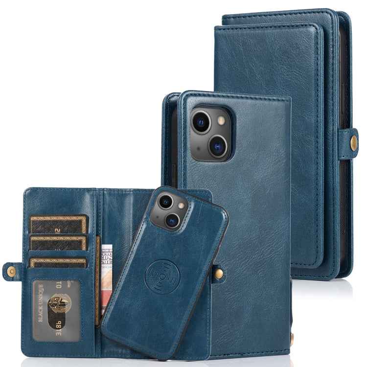 Strong Magnetic Detachable Horizontal Flip Leather Case with Card Slots & Wallet, For iPhone 13, For iPhone 13 Mini, For iPhone 13 Pro, For iPhone 13 Pro Max
