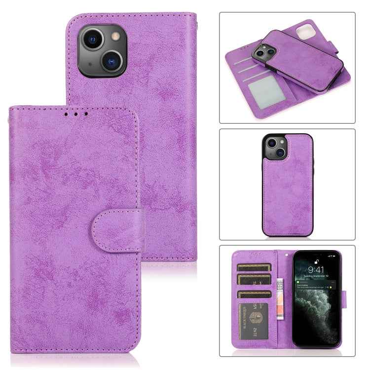 Retro 2 in 1 Detachable Horizontal Flip Leather Case with Card Slots & Wallet, For iPhone 13, For iPhone 13 Mini, For iPhone 13 Pro, For iPhone 13 Pro Max