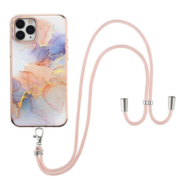 Electroplating Pattern IMD TPU Shockproof Case with Neck Lanyard, For iPhone 11 Pro, For iPhone 11 Pro Max, For iPhone XS / X, For iPhone XR, For iPhone XS Max, For iPhone SE 2022 / SE 2020 / 8 / 7, For iPhone 8 Plus / 7 Plus