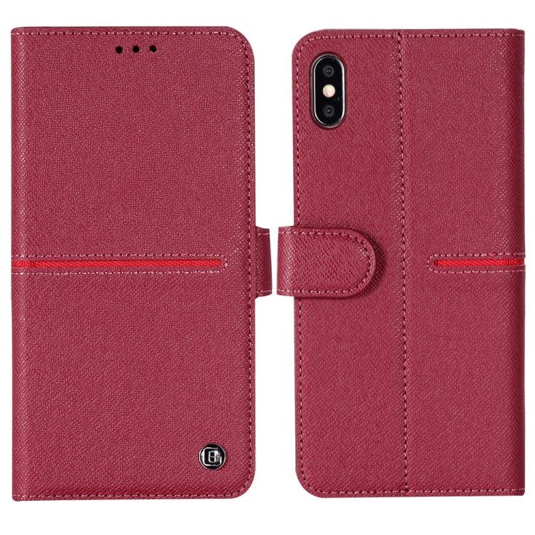 GEBEI Top-grain Leather Horizontal Flip Protective Case with Holder & Card Slots & Wallet & Photo Frame