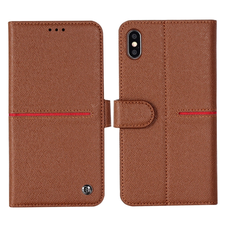 GEBEI Top-grain Leather Horizontal Flip Protective Case with Holder & Card Slots & Wallet & Photo Frame