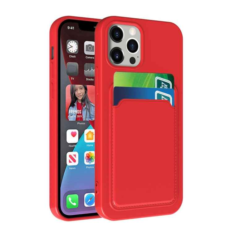 TPU + Flannel Lining Shockproof Case with Card Slots, For iPhone 13, For iPhone 13 Pro, For iPhone 13 mini