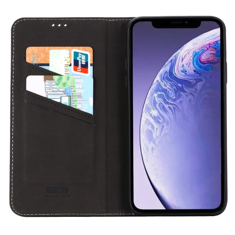 GEBEI Top-grain Leather Horizontal Flip Protective Case with Holder & Card Slots, For iPhone 11, For iPhone 11 Pro, For iPhone 11 Pro Max, For iPhone XS / X, For iPhone XR, For iPhone XS Max, For Galaxy Note 10, For Galaxy Note 10+
