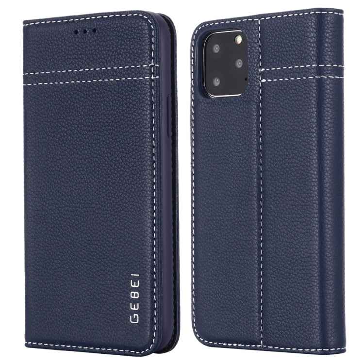 GEBEI Top-grain Leather Horizontal Flip Protective Case with Holder & Card Slots