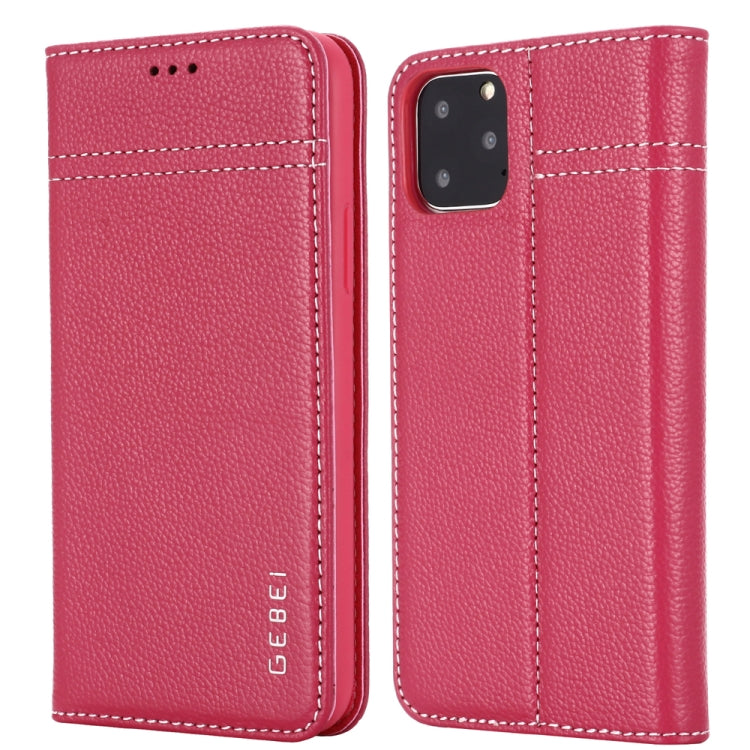 GEBEI Top-grain Leather Horizontal Flip Protective Case with Holder & Card Slots, For iPhone 11, For iPhone 11 Pro, For iPhone 11 Pro Max, For iPhone XS / X, For iPhone XR, For iPhone XS Max, For Galaxy Note 10, For Galaxy Note 10+