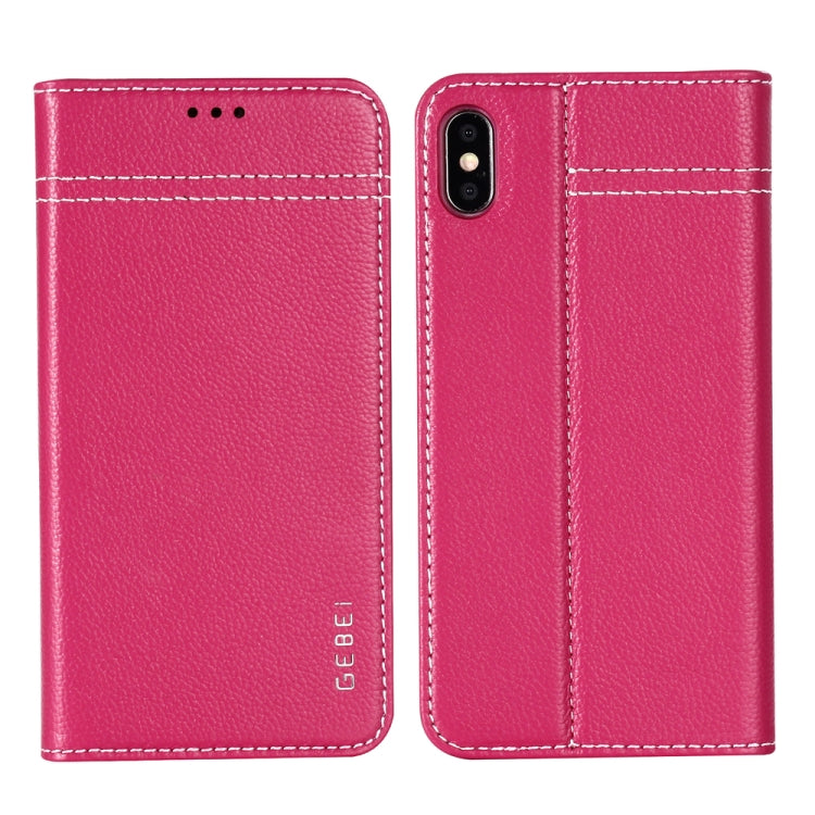 GEBEI Top-grain Leather Horizontal Flip Protective Case with Holder & Card Slots