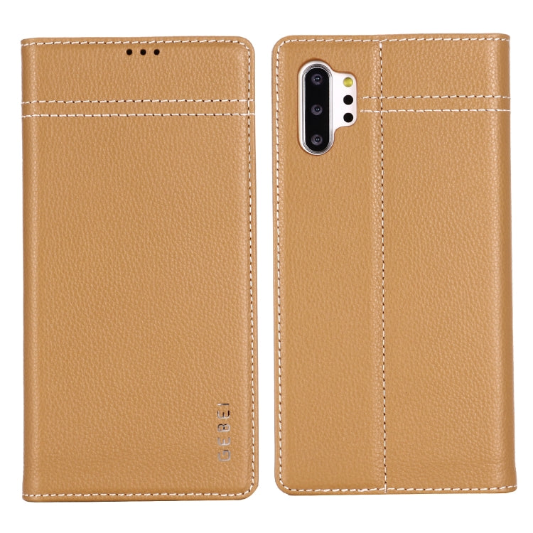 GEBEI Top-grain Leather Horizontal Flip Protective Case with Holder & Card Slots