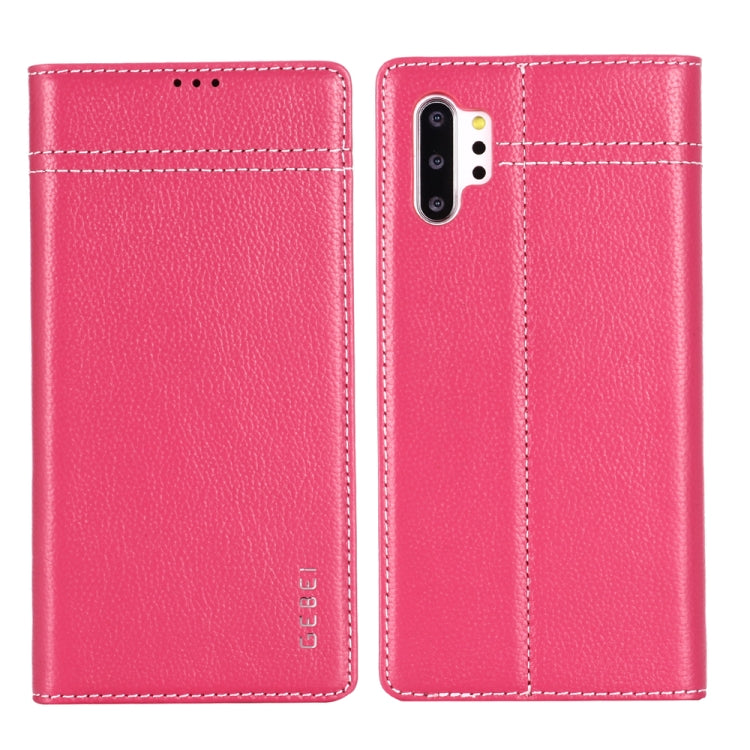 GEBEI Top-grain Leather Horizontal Flip Protective Case with Holder & Card Slots, For iPhone 11, For iPhone 11 Pro, For iPhone 11 Pro Max, For iPhone XS / X, For iPhone XR, For iPhone XS Max, For Galaxy Note 10, For Galaxy Note 10+