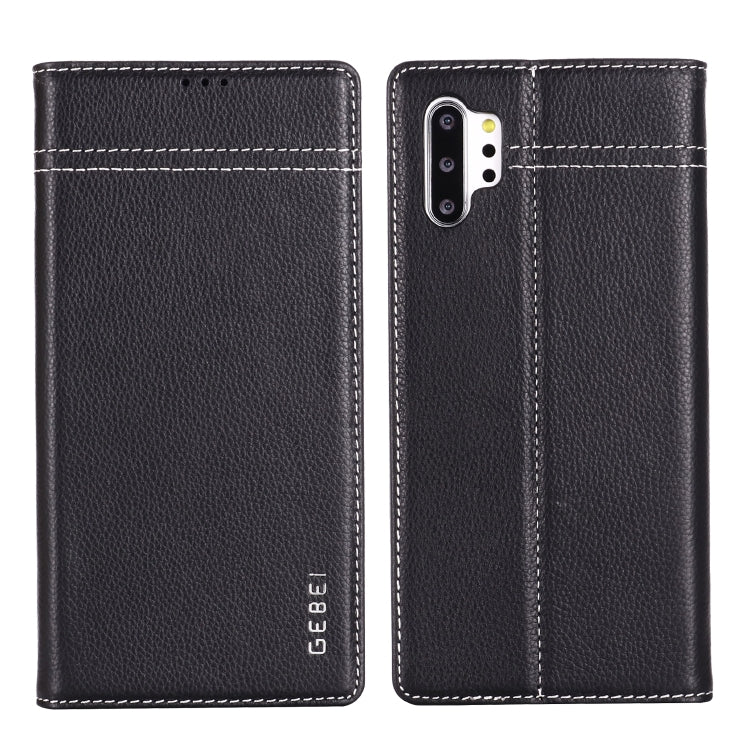 GEBEI Top-grain Leather Horizontal Flip Protective Case with Holder & Card Slots