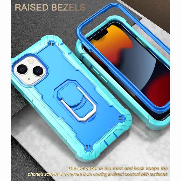 PC + Rubber 3-layers Shockproof Protective Case with Rotating Holder, For iPhone 13 mini, For iPhone 13, For iPhone 13 Pro, For iPhone 13 Pro Max