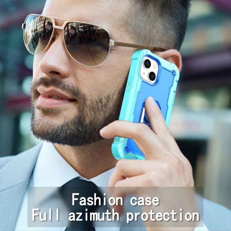 PC + Rubber 3-layers Shockproof Protective Case with Rotating Holder, For iPhone 13 mini, For iPhone 13, For iPhone 13 Pro, For iPhone 13 Pro Max