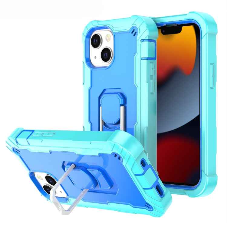 PC + Rubber 3-layers Shockproof Protective Case with Rotating Holder, For iPhone 13 mini, For iPhone 13, For iPhone 13 Pro, For iPhone 13 Pro Max