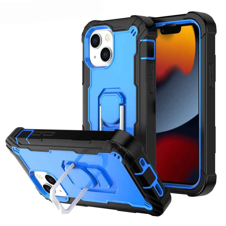 PC + Rubber 3-layers Shockproof Protective Case with Rotating Holder, For iPhone 13 mini, For iPhone 13, For iPhone 13 Pro, For iPhone 13 Pro Max