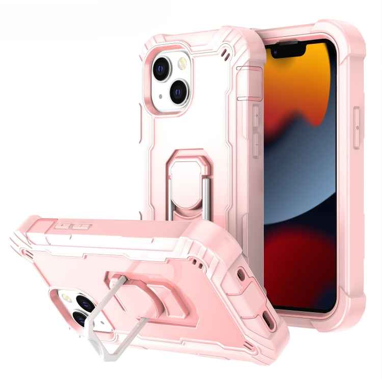 PC + Rubber 3-layers Shockproof Protective Case with Rotating Holder, For iPhone 13 mini, For iPhone 13, For iPhone 13 Pro, For iPhone 13 Pro Max