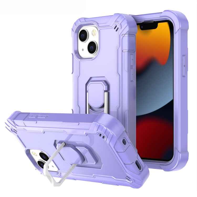 PC + Rubber 3-layers Shockproof Protective Case with Rotating Holder, For iPhone 13 mini, For iPhone 13, For iPhone 13 Pro, For iPhone 13 Pro Max