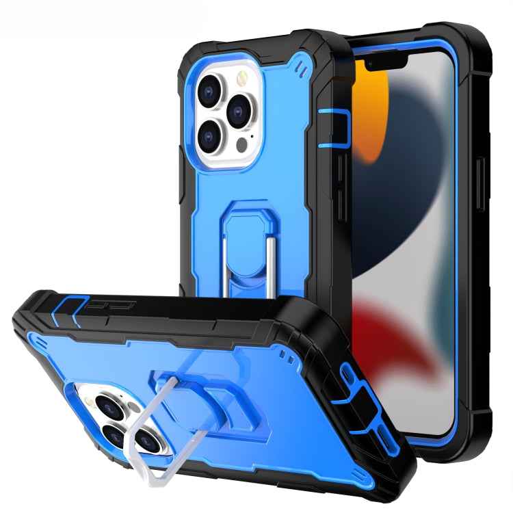 PC + Rubber 3-layers Shockproof Protective Case with Rotating Holder, For iPhone 13 mini, For iPhone 13, For iPhone 13 Pro, For iPhone 13 Pro Max
