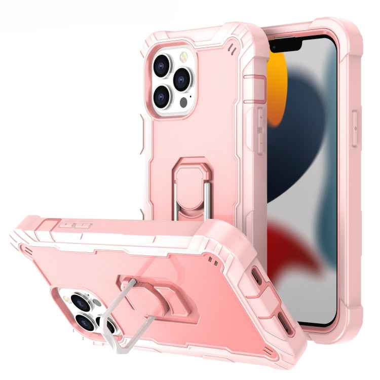 PC + Rubber 3-layers Shockproof Protective Case with Rotating Holder, For iPhone 13 mini, For iPhone 13, For iPhone 13 Pro, For iPhone 13 Pro Max