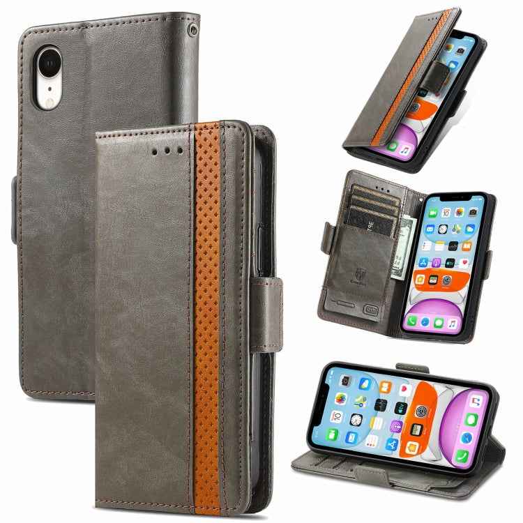 CaseNeo Business Splicing Dual Magnetic Buckle Horizontal Flip PU Leather Case with Holder & Card Slots & Wallet, For Doogee X96 Pro, For iPhone XR, For Xiaomi Redmi Note 10 JP Edition