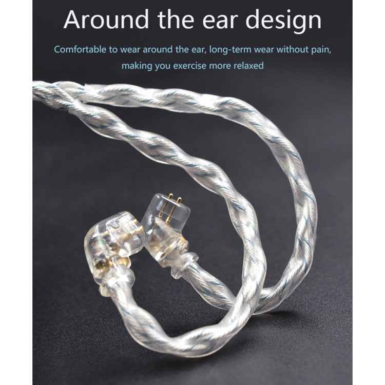 KZ 3.5mm Plug 784-core Blue Silver Mixed Braided Silver-plated Earphone Upgrade Cable For KZ ZS10 Pro / DQ6 / ASX, Cable Length: 1.2m