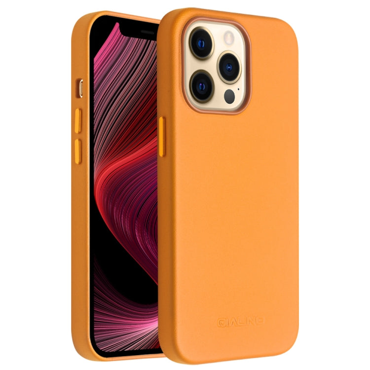 QIALINO Nappa Cowhide MagSafe Magnetic Protective Case, For iPhone 13 Pro, For iPhone 13 Pro Max, For iPhone 13, For iPhone 13 mini