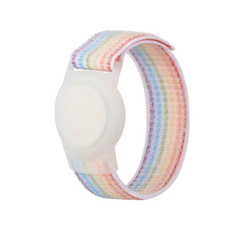 Anti-scratch Shockproof Nylon Bracelet Strap TPU Protective Cover Case, For AirTag