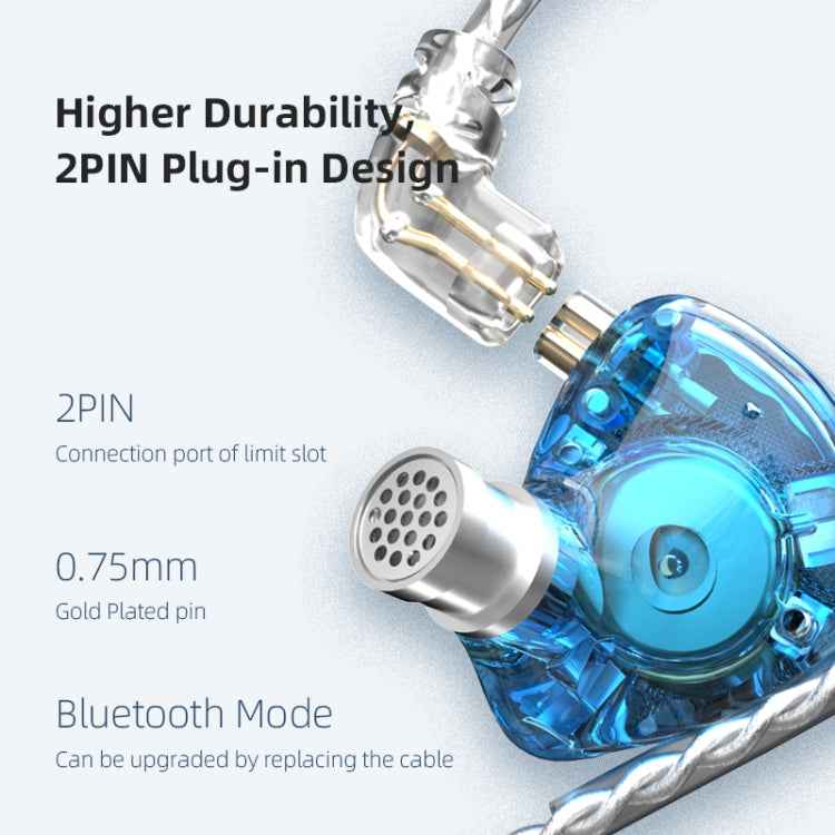 KZ ZAX 16-unit Ring Iron Sport Gaming In-ear Wired Earphone,