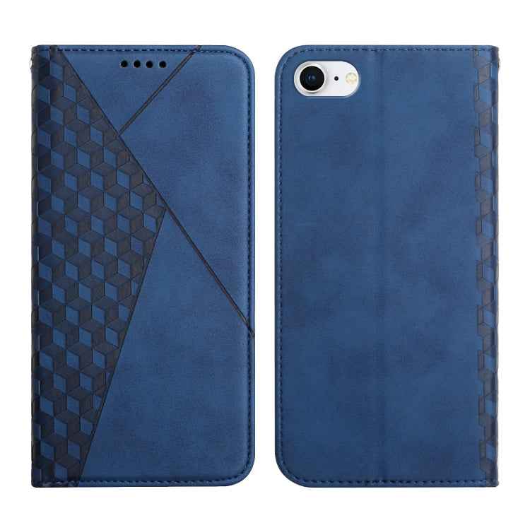 Diamond Pattern Splicing Skin Feel Magnetic Horizontal Flip Leather Case with Card Slots & Holder & Wallet, For iPhone SE 2022 / SE 2020 / 7 / 8 / 6, For iPhone 7 Plus / 8 Plus