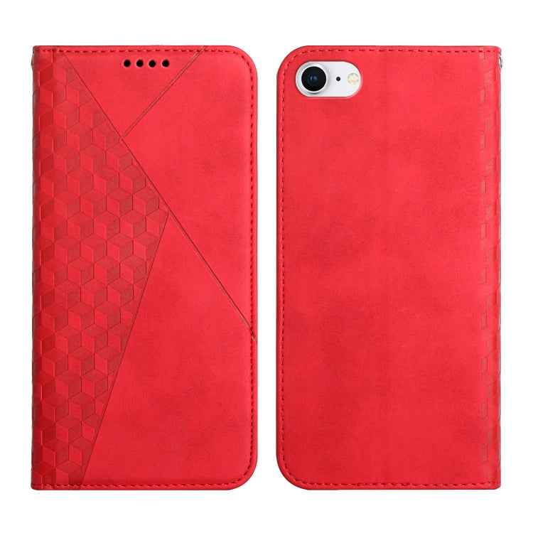 Diamond Pattern Splicing Skin Feel Magnetic Horizontal Flip Leather Case with Card Slots & Holder & Wallet, For iPhone SE 2022 / SE 2020 / 7 / 8 / 6, For iPhone 7 Plus / 8 Plus