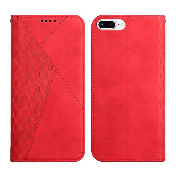 Diamond Pattern Splicing Skin Feel Magnetic Horizontal Flip Leather Case with Card Slots & Holder & Wallet, For iPhone SE 2022 / SE 2020 / 7 / 8 / 6, For iPhone 7 Plus / 8 Plus