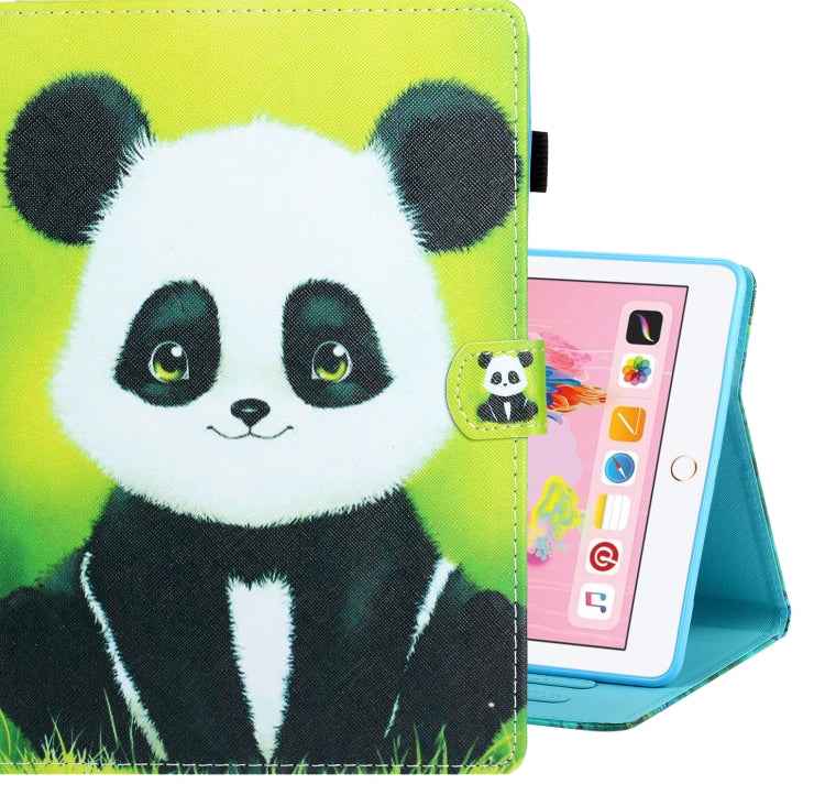 Colored Drawing Horizontal Flip PU Leather Case with Holder & Card Slot & Sleep / Wake-up Function