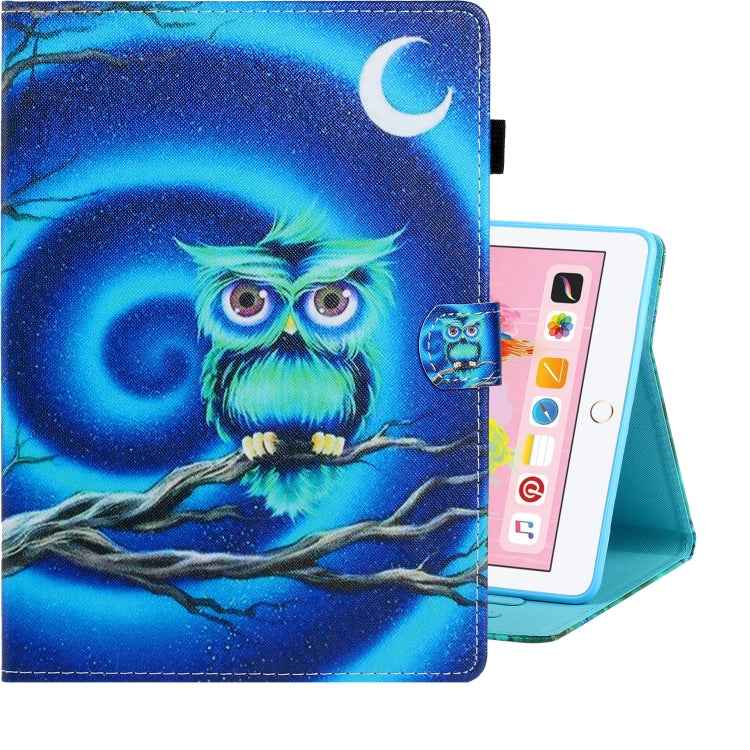 Colored Drawing Horizontal Flip PU Leather Case with Holder & Card Slot & Sleep / Wake-up Function