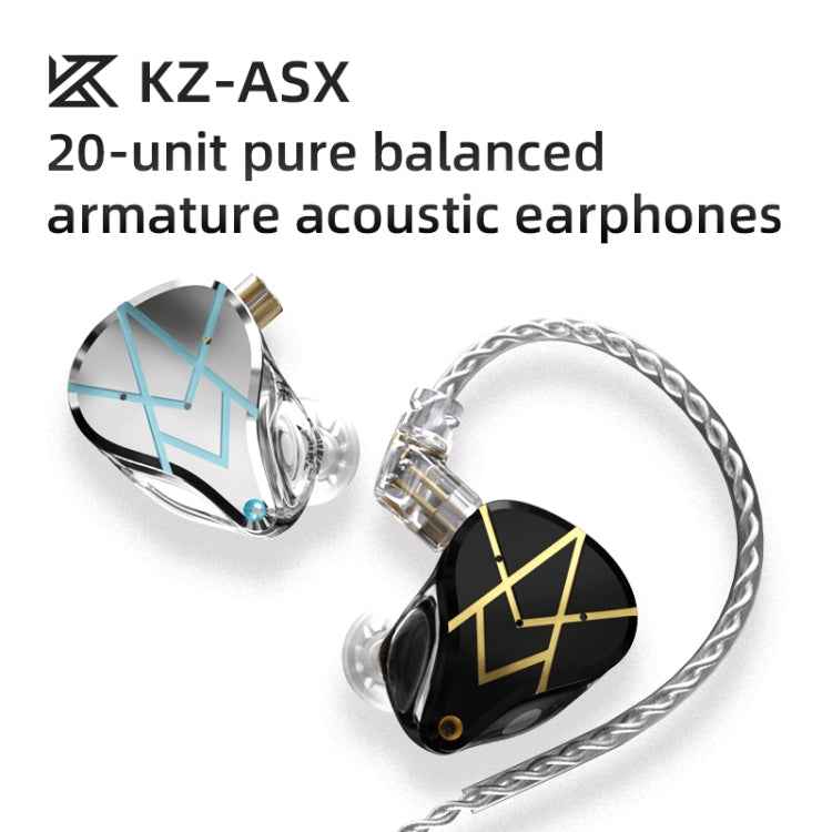 KZ ASX 20-unit Balance Armature Monitor HiFi In-Ear Wired Earphone
