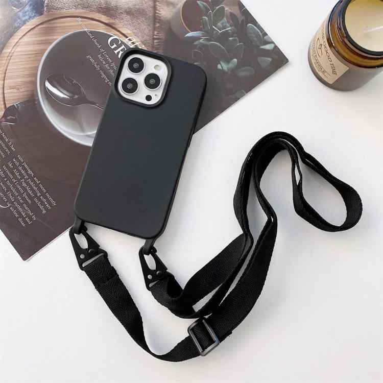 Elastic Silicone Protective Case with Wide Neck Lanyard, For iPhone 13, For iPhone 13 Pro, For iPhone 13 Pro Max, For iPhone 12 / 12 Pro, For iPhone 11, For iPhone 11 Pro, For iPhone 13 mini, For iPhone 12 Pro Max