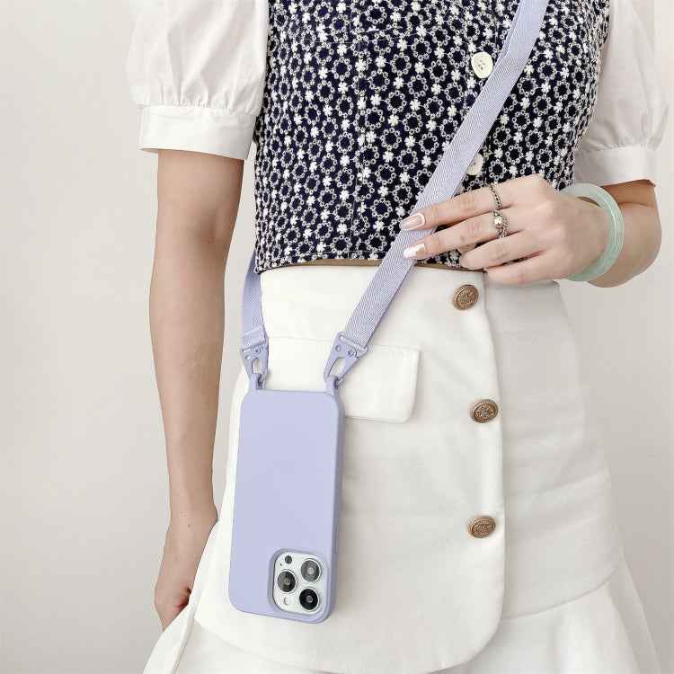 Elastic Silicone Protective Case with Wide Neck Lanyard, For iPhone 11 Pro Max, For iPhone 12 mini