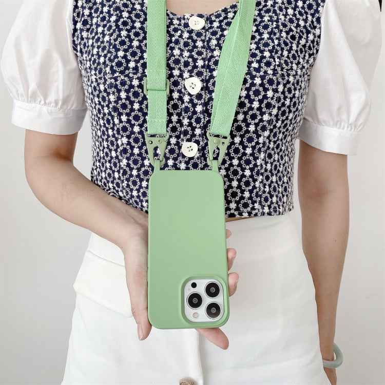 Elastic Silicone Protective Case with Wide Neck Lanyard, For iPhone 11 Pro Max, For iPhone 12 mini