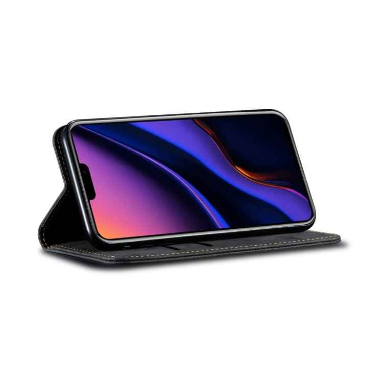 Denim Texture Casual Style Horizontal Flip Leather Case with Holder & Card Slots & Wallet