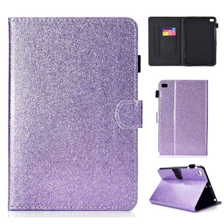 Varnish Glitter Powder Horizontal Flip Leather Case with Holder & Card Slot