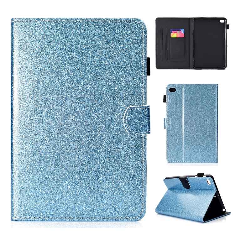 Varnish Glitter Powder Horizontal Flip Leather Case with Holder & Card Slot