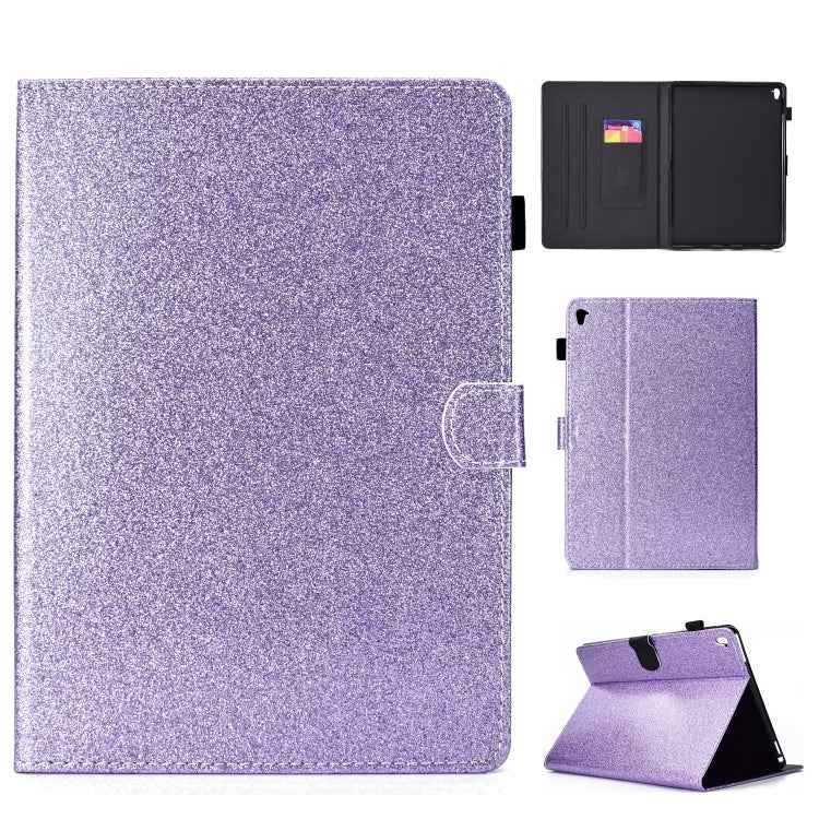 Varnish Glitter Powder Horizontal Flip Leather Case with Holder & Card Slot