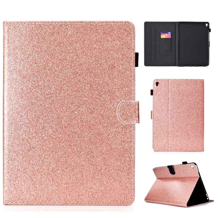 Varnish Glitter Powder Horizontal Flip Leather Case with Holder & Card Slot